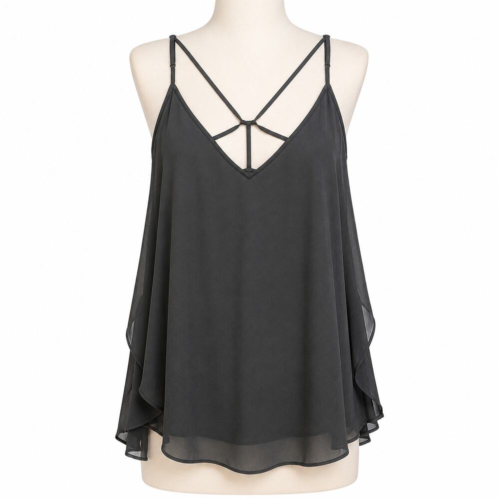 Torrid Gray Strappy Chiffon Cami - Flowy Tank - Size 3X